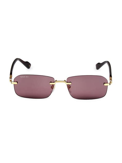 Gucci Gucci 125th Street Rimless 56MM Rectangular Sunglasses